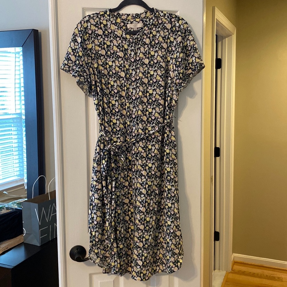 Loft PLUS floral shirt dress